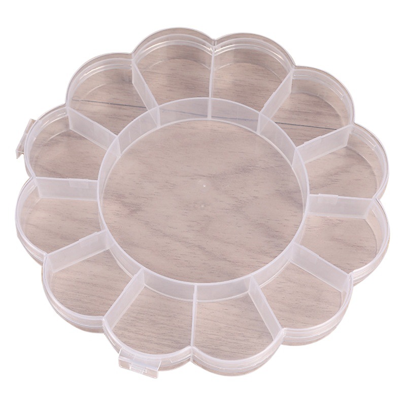 Sunflower transparent plastic storage box 13 grid beaded jewelry headdress finishing cute fishing gear PP box