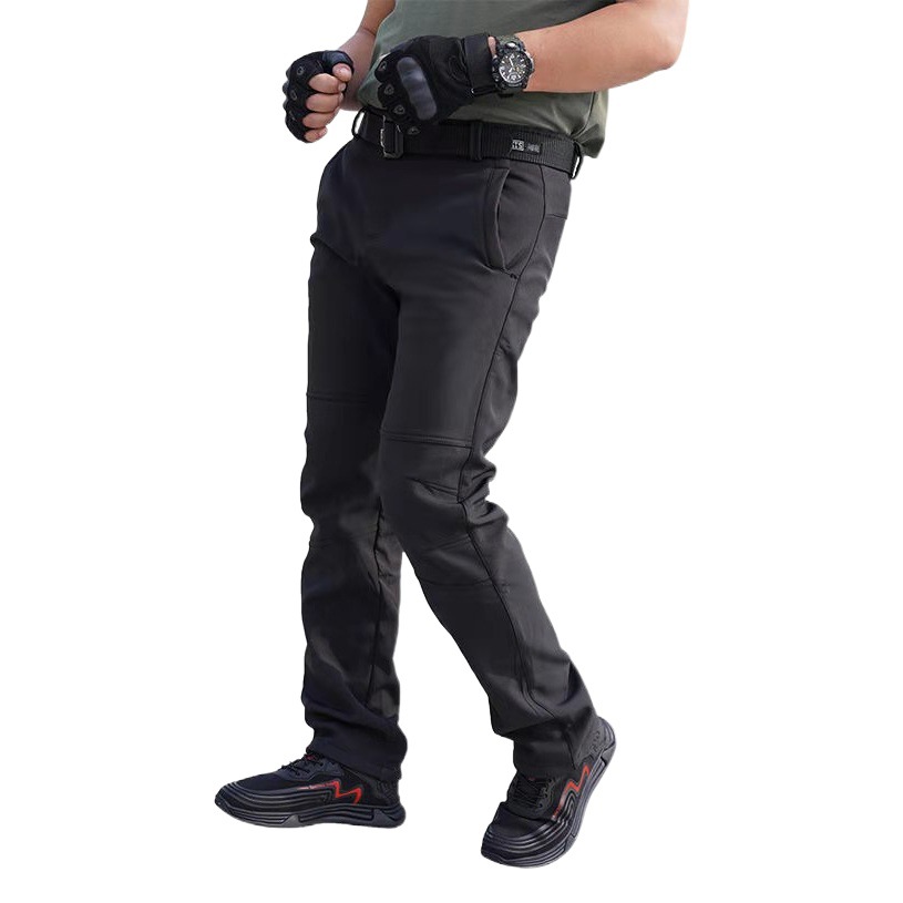 Foreign trade direct supply Amazon soft shell plus velvet windproof waterproof mountaineering ski pants cold warm Men's Outdoor Tactical pants