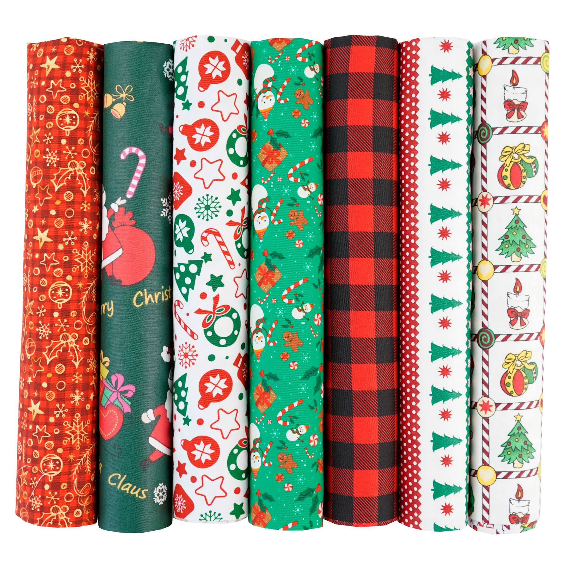 Picture of 7-color patchwork cloth set Halloween Christmas floral cloth cotton floral Plaid handmade diy cotton cloth small cloth head cloth lining