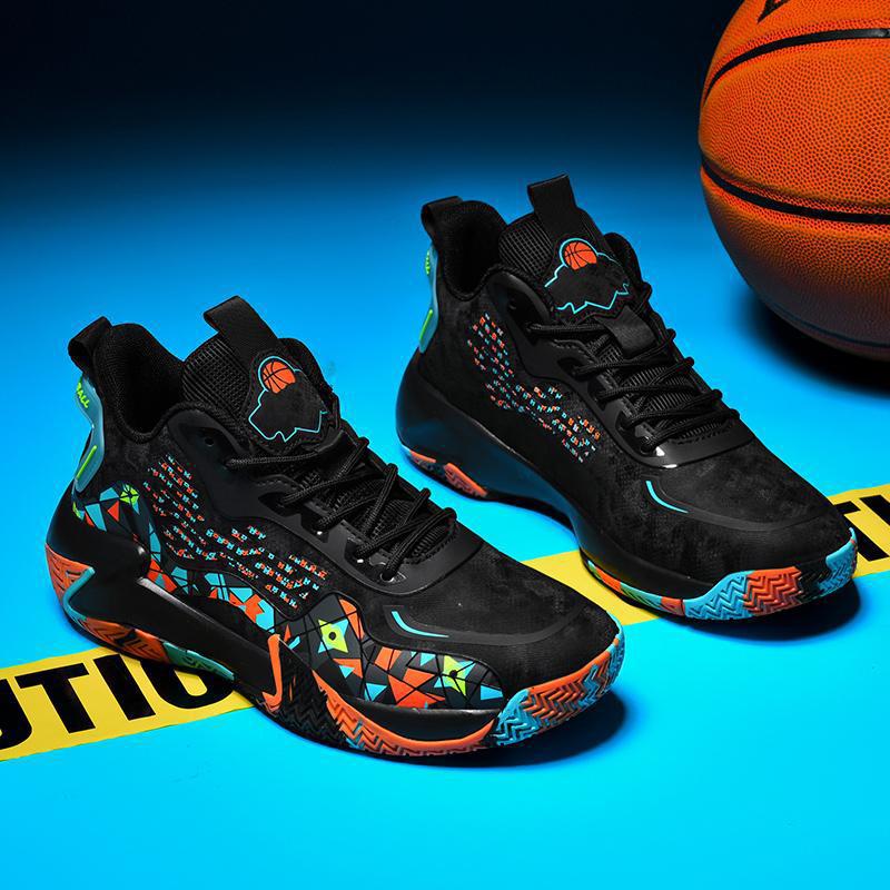 Cross-border foreign trade plus size 48 leather basketball shoes wear-resistant practical youth students running men's sports shoes