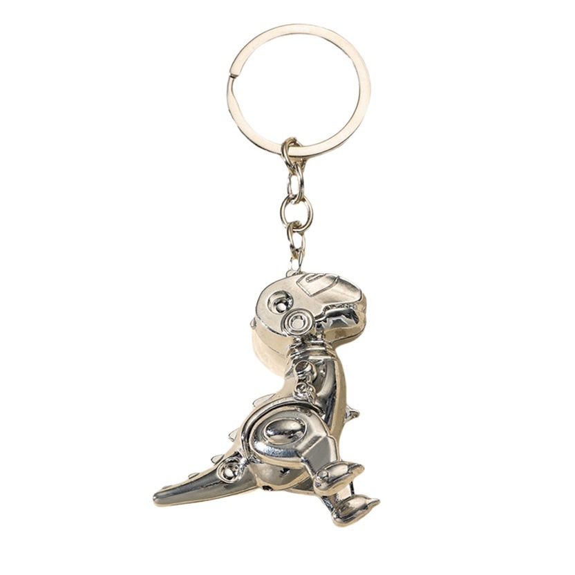 Foreign Trade Explosions Movable Dinosaur Keychain High-end Alloy Tyrannosaurus Rex Car Keychain Pendant Bag Accessories