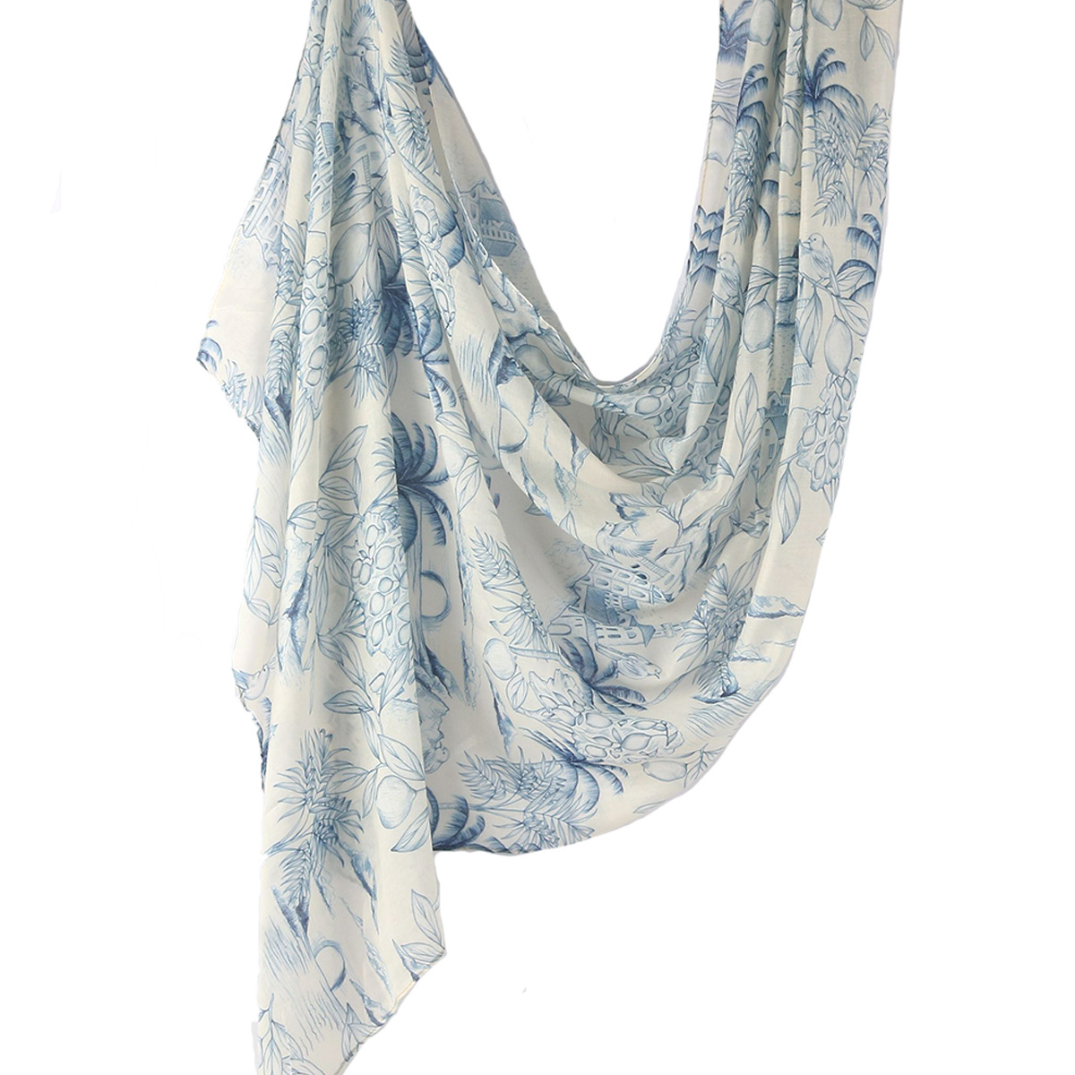 Picture of Best-Selling Watercolor Tie-Dye Cotton Scarf Arabian Satin Polyester Long Scarf Turkish Middle Eastern Scarf