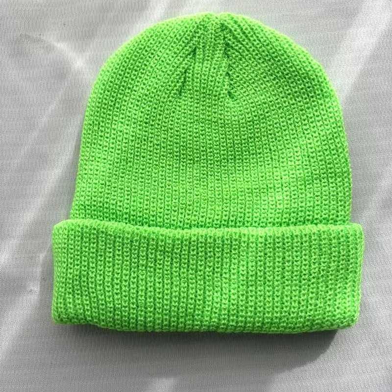 Picture of 2020 Cold Hat Men's Melon Hat Winter Women's Autumn and Winter Solid Color Watermelon Knitted Wool Hat Pullover Ski Hat