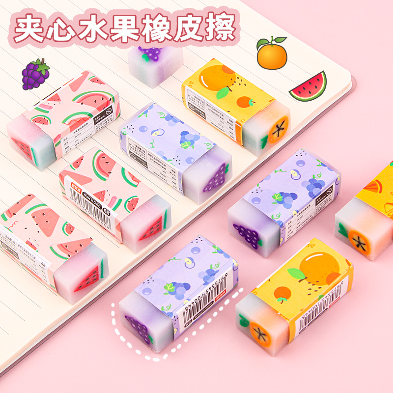Creative Jelly Eraser Fragrance Cut Fruit Sandwich Eraser Clean Children Cartoon Student Prize