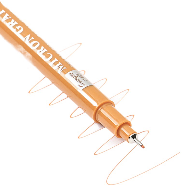 Guangna Water-Based Vintage Color Needle Pen Set, Colored Art Anime Drawing Outlining Pen, Waterproof Liner Pen