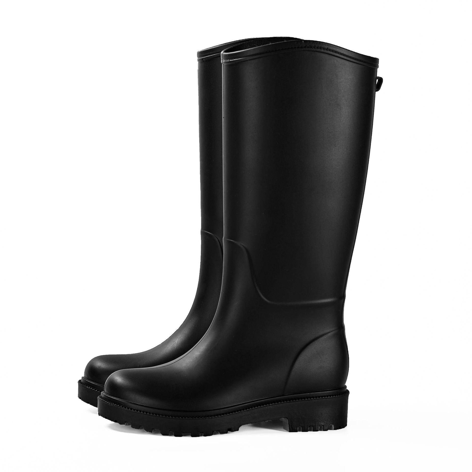 Picture of Spring and Autumn fashion high-top women's rain boots thickened outsole waterproof non-slip British style women's rubber shoes rain boots clean water shoes