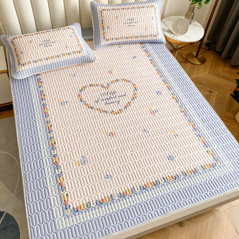 Picture of 2023 new large version of digital printing latex mat three-piece summer bedding air-conditioning mat washable