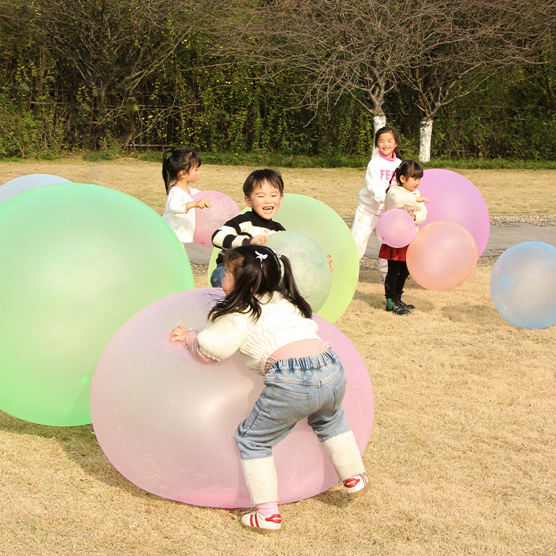 Picture of Hot-selling blowing ball bubble ball water filling transparent bubble ball TPR blowing balloon Pat ball big light ball