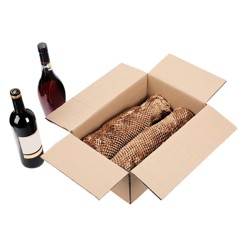 Honeycomb Wrapping Paper Shock Absorbing Paper Honeycomb Paper Cushioning Kraft Paper Pad Packing Grid Paper Mesh Tear Paper Gift Paper