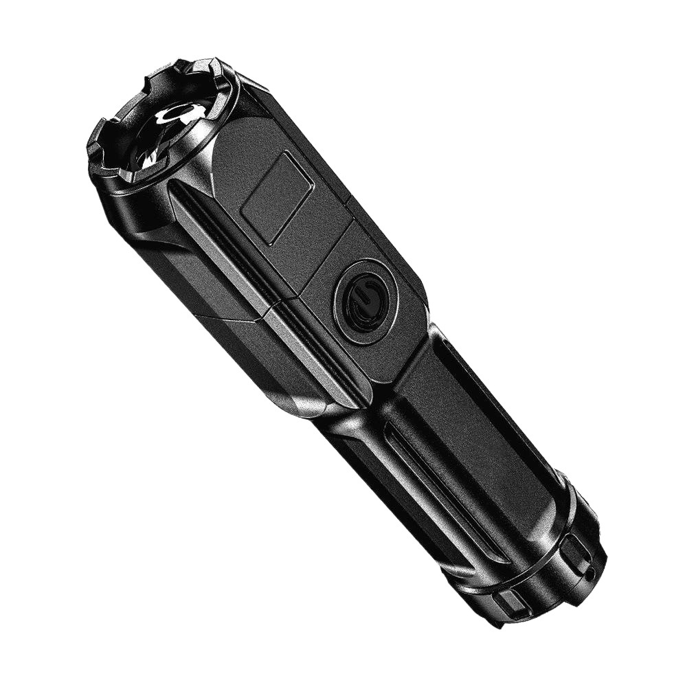 Cross-border new products convenient charging long-range ABS strong light focusing flashlight outdoor mini LED multi-function spotlight pan
