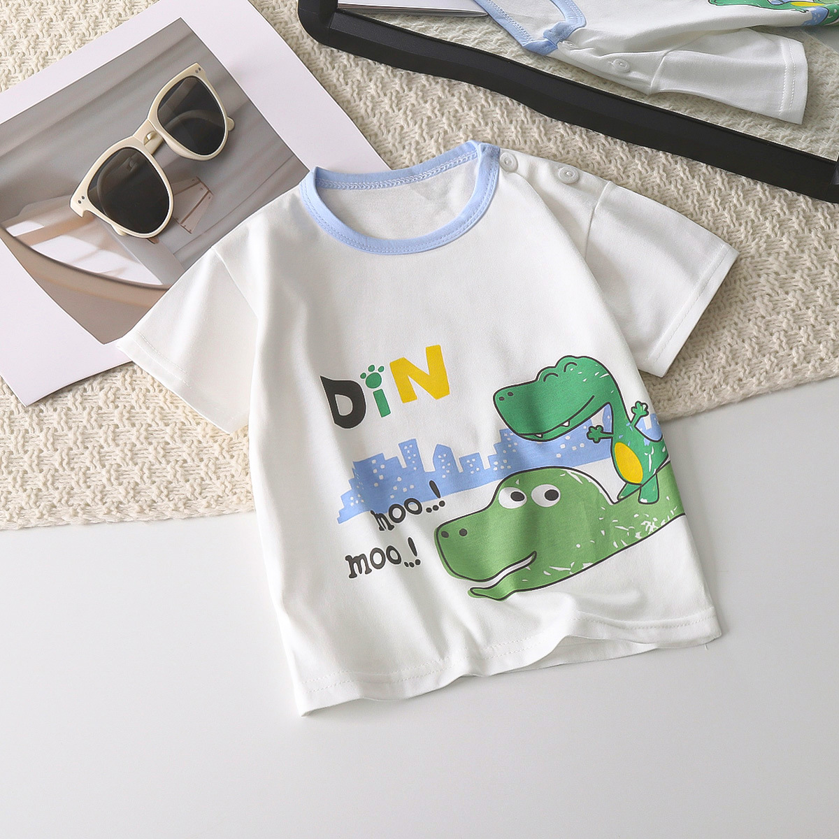 Picture of Children's Short-sleeved T-shirt Cotton New Children's Summer Baby Clothes Boys' Thin Girls' Top Summer Children's Clothing
