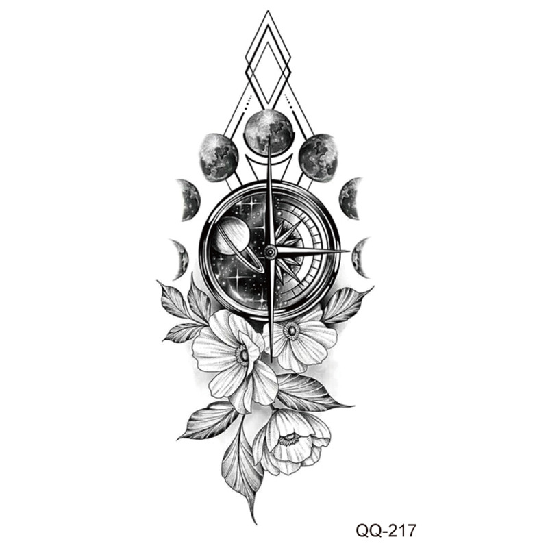 Picture of New waterproof small fresh tattoo stickers color black and white 1000 can be any combination of manufacturers wholesale