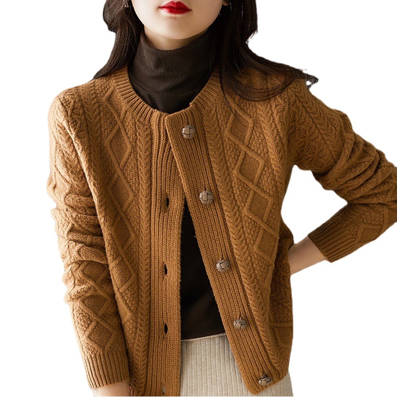 Spring and Autumn 2024 New Women's Knitted Cardigan Korean Style Western Style Women's Sweater Tops Loose Outer Top