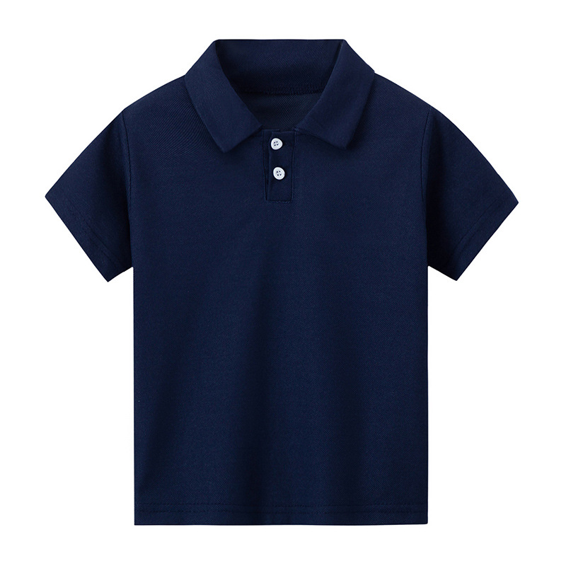 Picture of Overseas Cross-border Platform Children's Striped Multicolor Polo Shirt Boys Gentleman Casual Short-sleeved Girls Solid Color All-match T