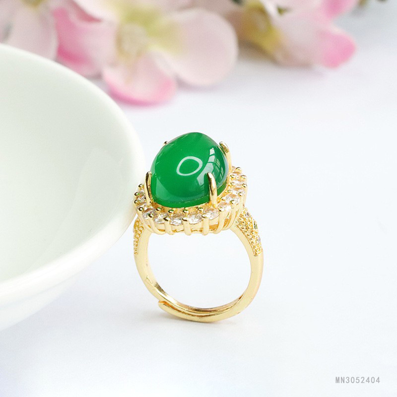 Picture of As Yu ice king green chalcedony ring agate ring jewelry factory wholesale generation MN3052404