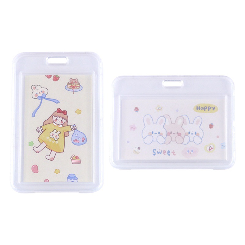 Creative Student Lanyard Id Card Holder Transparent Waterproof Employee Access Card Factory Bus Name Badge Spot Wholesale