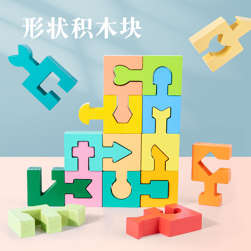Shape Matching Building Blocks Children's Logical Thinking Space Imagination Observation Concentration Training Toys