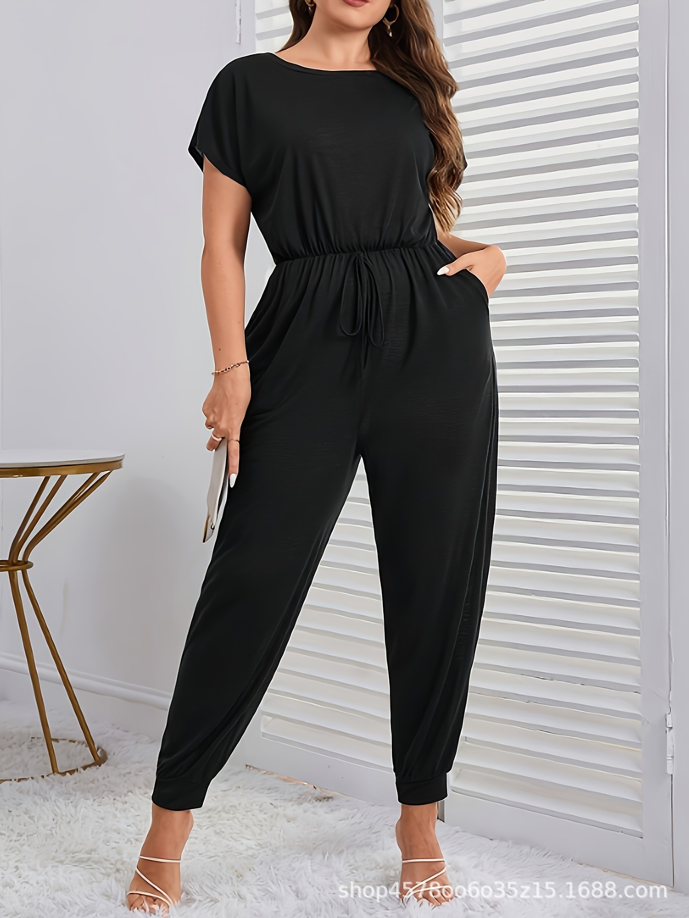 Amazon Cross-border Women's Summer Foreign Trade New Casual Waist Pants Fashion Short-sleeved Comfortable Pants