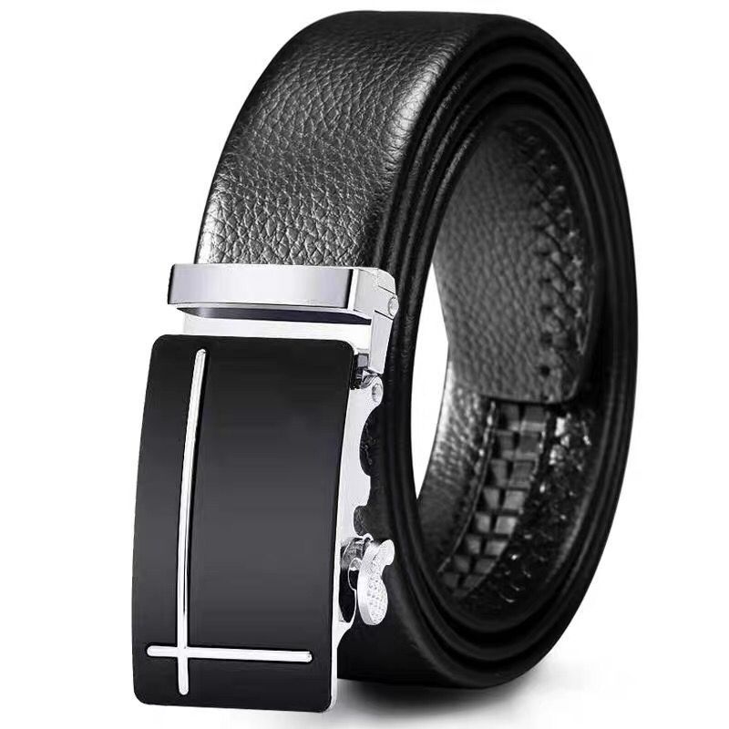 Picture of Men's belt automatic buckle litchi pattern belt business gift online shop clothing accessories gift pants belt factory wholesale