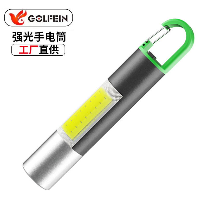 Cross-Border New Strong Light Flashlight Outdoor Multi-Functional Camping Lighting Flashlight Portable Work Side Light Flashlight