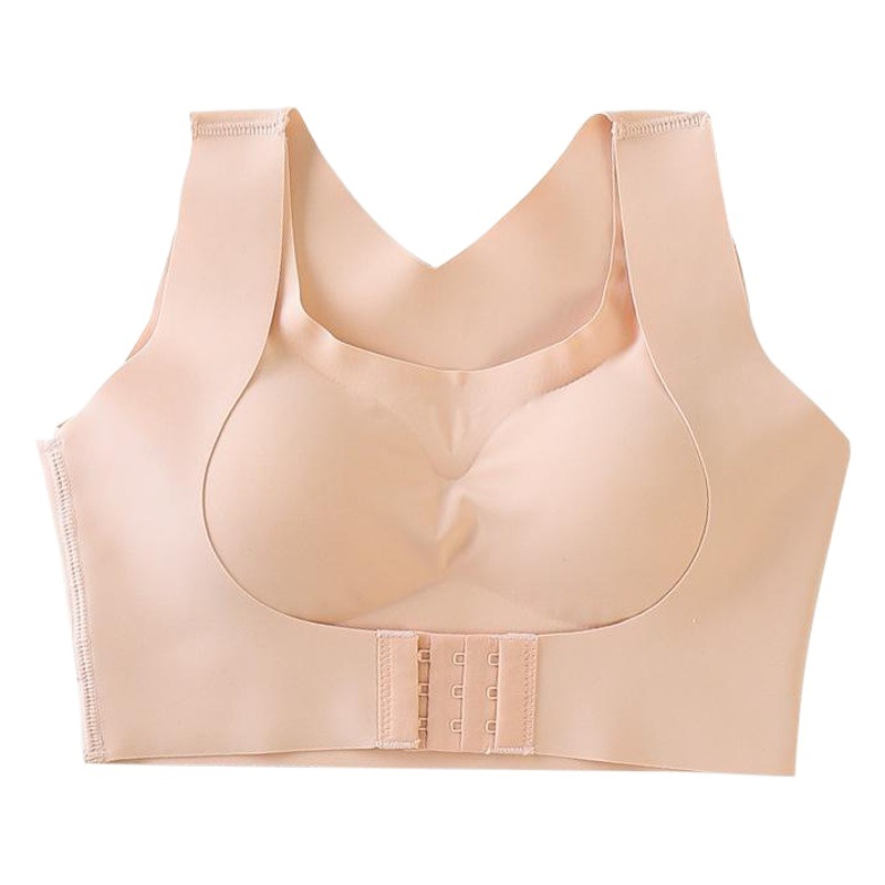 Double-Layer Front-Button Two-In-One Intimates, Hunchback Correction, Push-Up Adjustable Bra Vest for Women, No Rims, Breathable and Lightweight