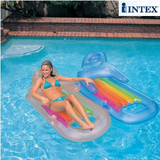 American INTEX genuine 58802 armrest backrest luxury recliner water recliner inflatable floating row