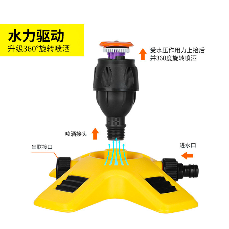 Garden hot sale automatic rotating sprinkler greening sprinkler sprinkler garden watering lawn spraying 360 degree irrigation