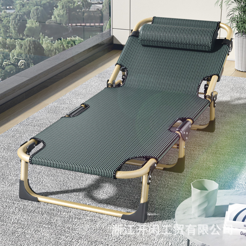 Picture of Foldable Single Recliner Bed for Office Nap, Simple Companion Bed, Portable Military Bed, Customizable