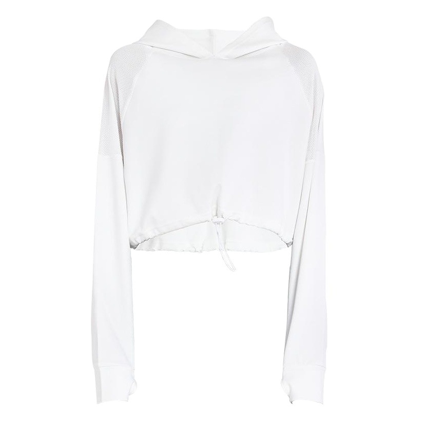 Cross-border European and American hooded sports blouse women's loose fitness clothing spring and autumn running sweater long sleeve yoga top wholesale