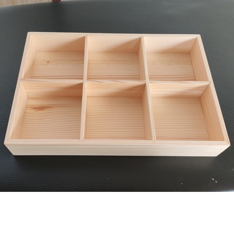Six palace wooden storage box kindergarten sundry box mosaic marker pen storage box handmade material box