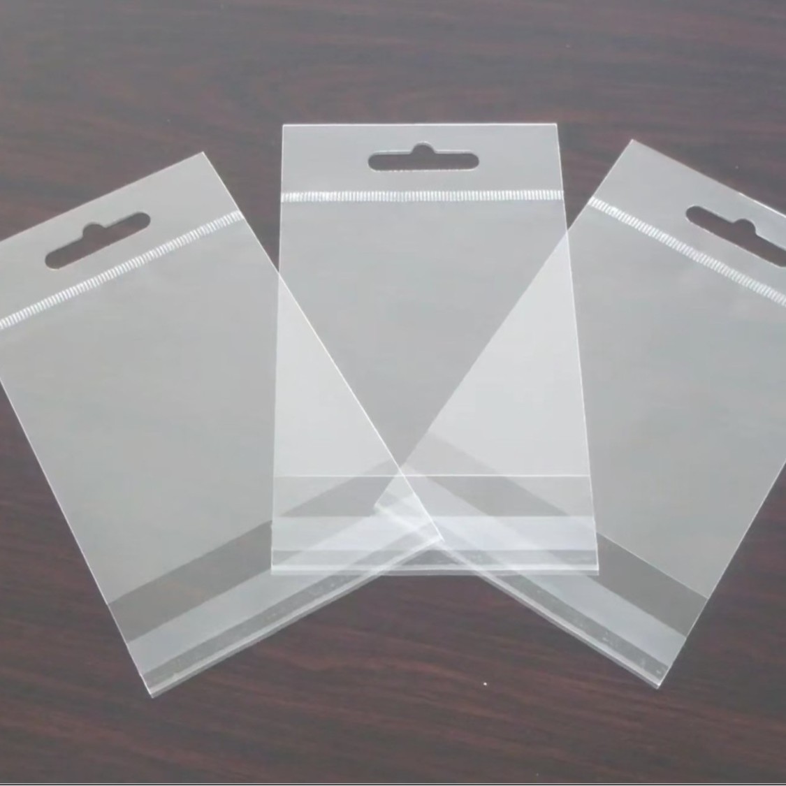 Customized Opp Card Head Bag Jewelry Hanging Head Self-Adhesive Packaging Bag Transparent Hanging Hole Bag Jewelry Packaging Bag Recyclable