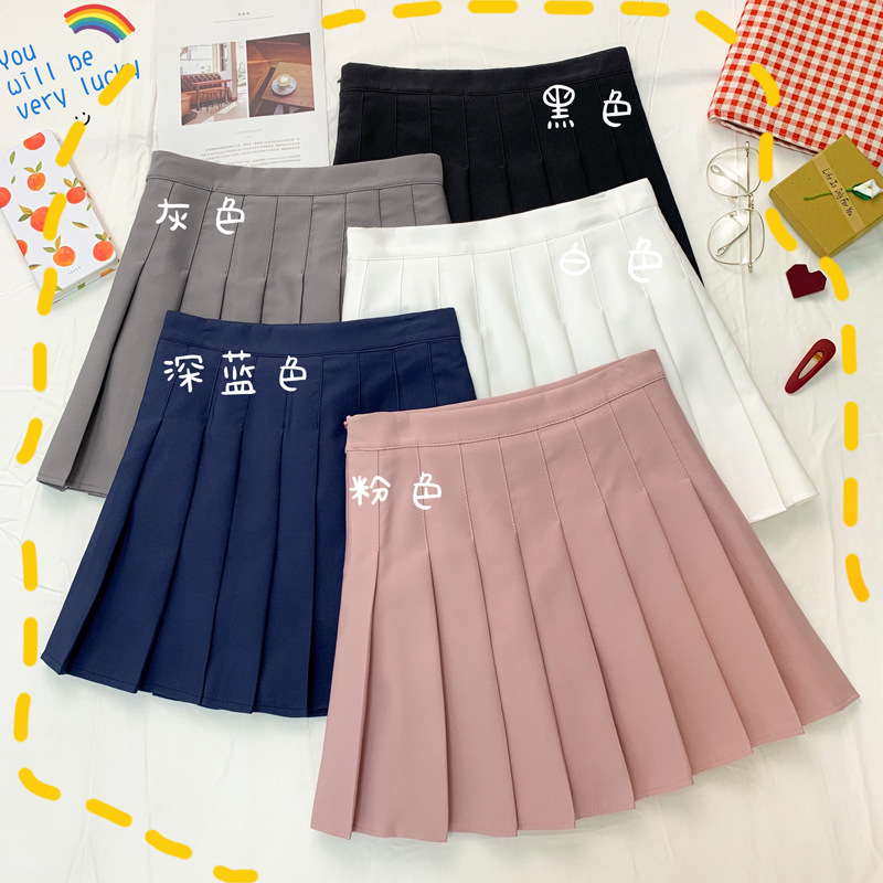 Real shot 2021 new women's spring summer autumn word skirt skirt academic style skirt slim skirt