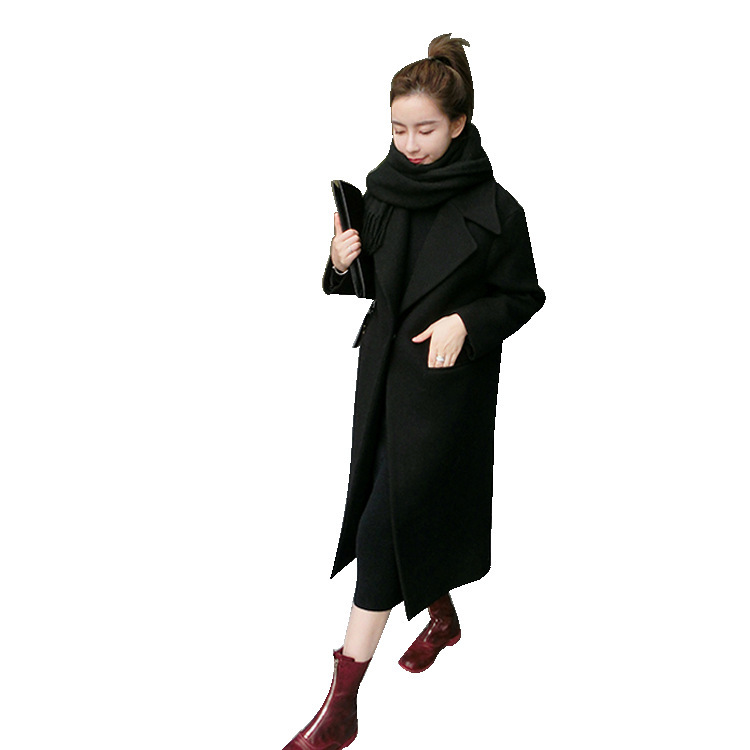 Picture of Foreign trade wholesale 2025 autumn and winter long woolen trench coat women's slim fit slimming knee coat coat clothes