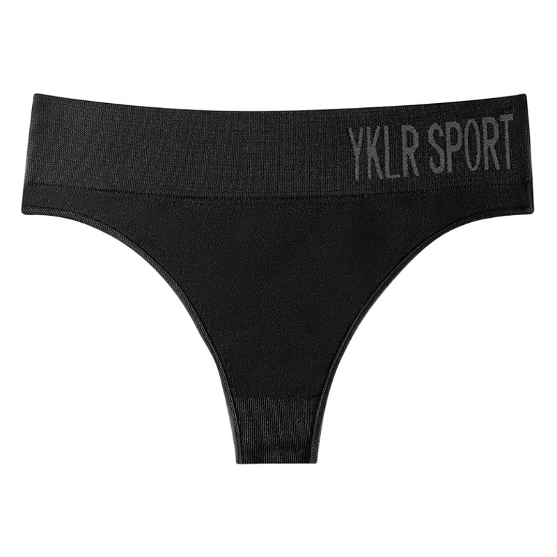 Sexy Lingerie, Sports Fitness T-Pants, Feminine Hot Cotton Style, Tummy-Tightening, Butt-Lifting, Breathable, Seamless Mid-Waist Underwear for Women
