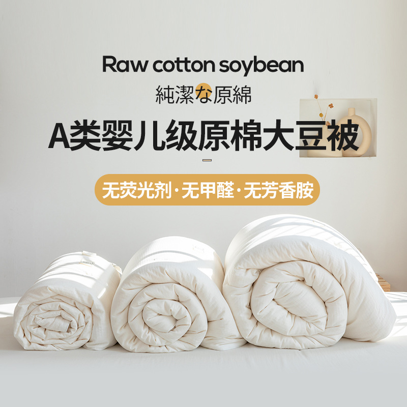 Picture of Class A pure cotton raw cotton soybean quilt thickened warm cotton quilt core air conditioning quilt home spring and autumn quilt Four Seasons cotton quilt winter