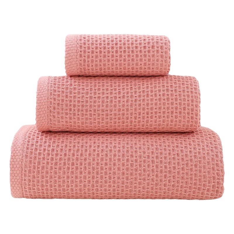 Cross-Border Specializes in Shein Honeycomb Bath Towel Set, Cotton Type A, Enlarged Quick-Drying Swimming Quick-Drying Wrap Couple Bath Towel