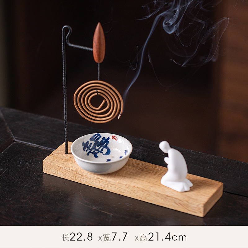 Picture of Creative Upside-Down Incense Burner Hanging Plate Incense Burner Home Indoor Sandalwood Agarwood Incense Burner Zen Tea Ceremony Incense Ornaments