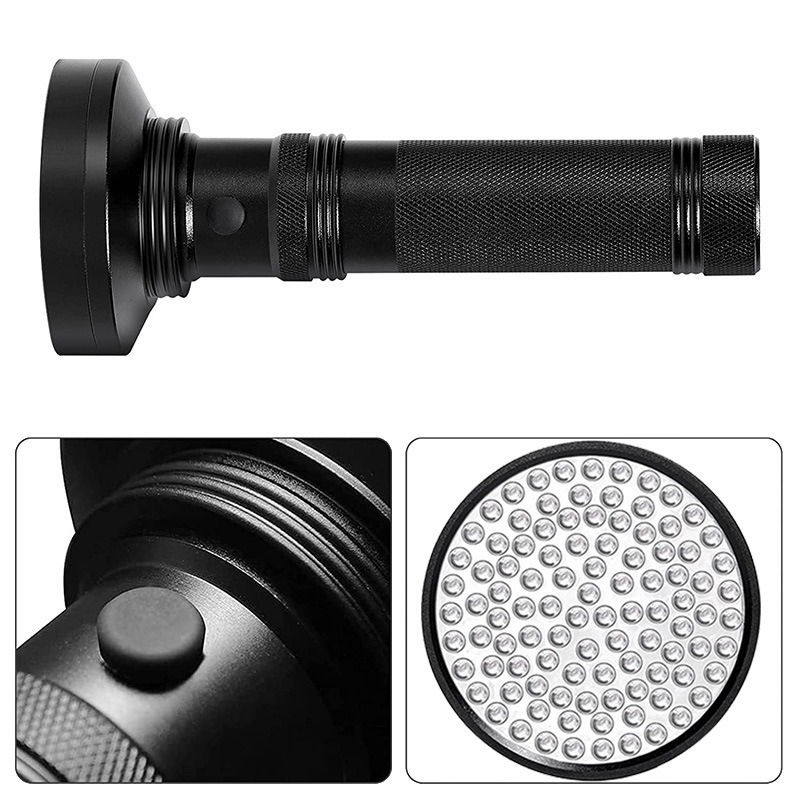 Picture of Cross-border in stock 100led uv purple light flashlight 128led flashlight multifunctional money detector lamp purple light flashlight