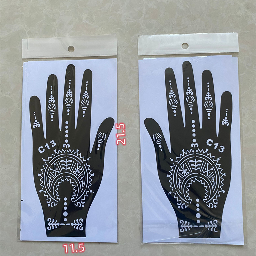 Picture of Dark Wind Hand Tattoo Palm Tattoo Template Hand Simulation Temporary Sticker Beautiful Original Hand Tattoo