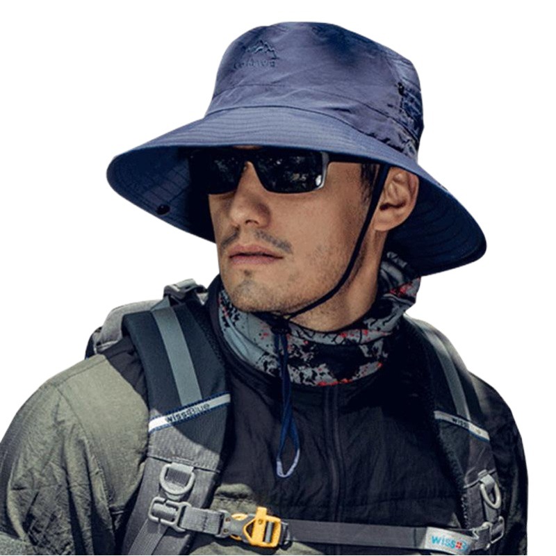 Fishing Hat Men's Sunscreen Hat Summer Sun Hat Men's UV-proof Breathable Mountaineering Hat Outdoor Fishing Hat
