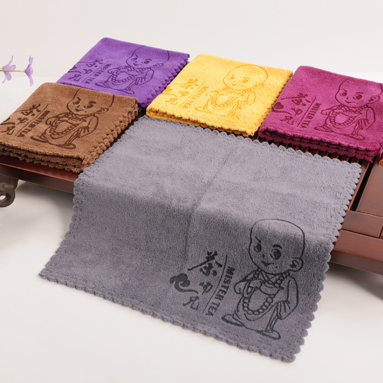 Picture of Tea Towel Thickened Absorbent Tea Towel Tea Table Rag Small Square Towel Kung Fu Tea Mat Pot Towel Independent Packaging Fixed Logo