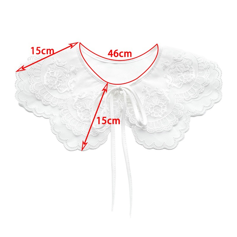 New double-layer embroidery ruffled collar flower shawl style women's coat dress Joker e-commerce manufacturers
