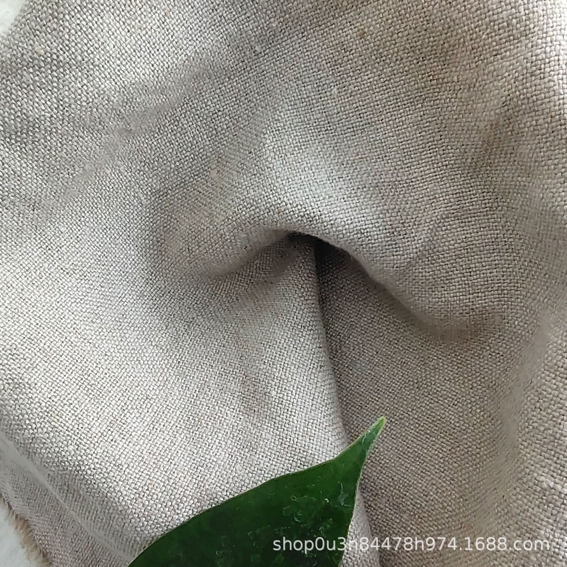 Picture of French double rain Dew linen sofa fabric double primary color enzyme wash linen fabric 300GSM above linen
