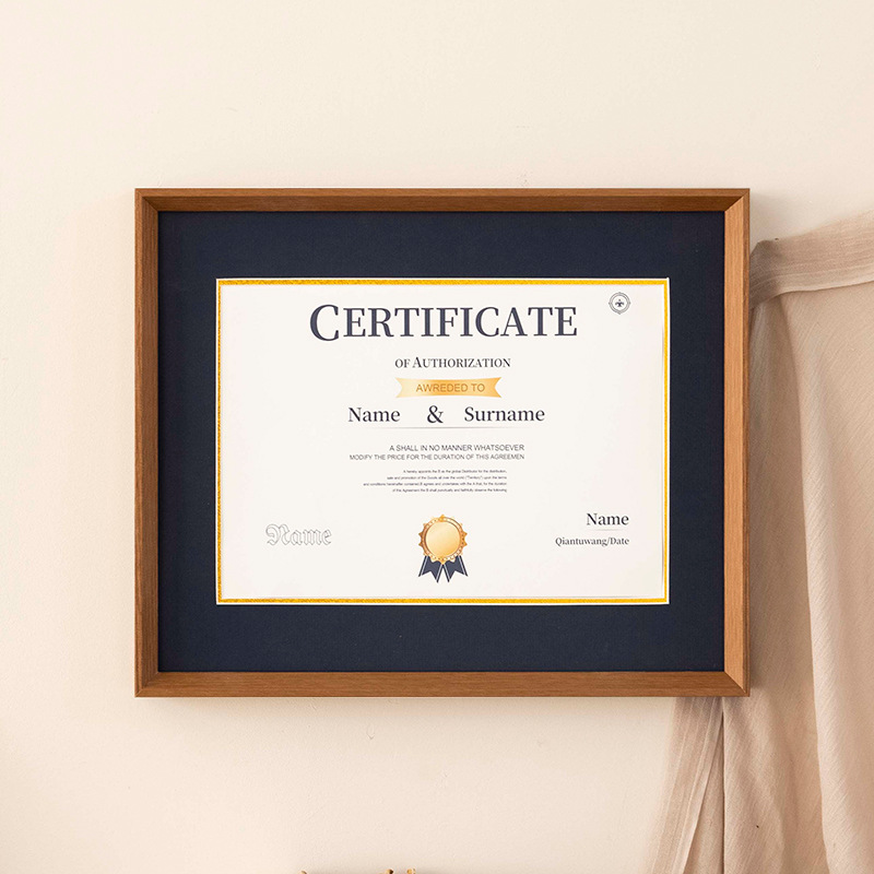 Picture of Graduation certificate frame A4 honor patent photo frame wall mounting graduation award display frame acrylic picture frame 20-inch