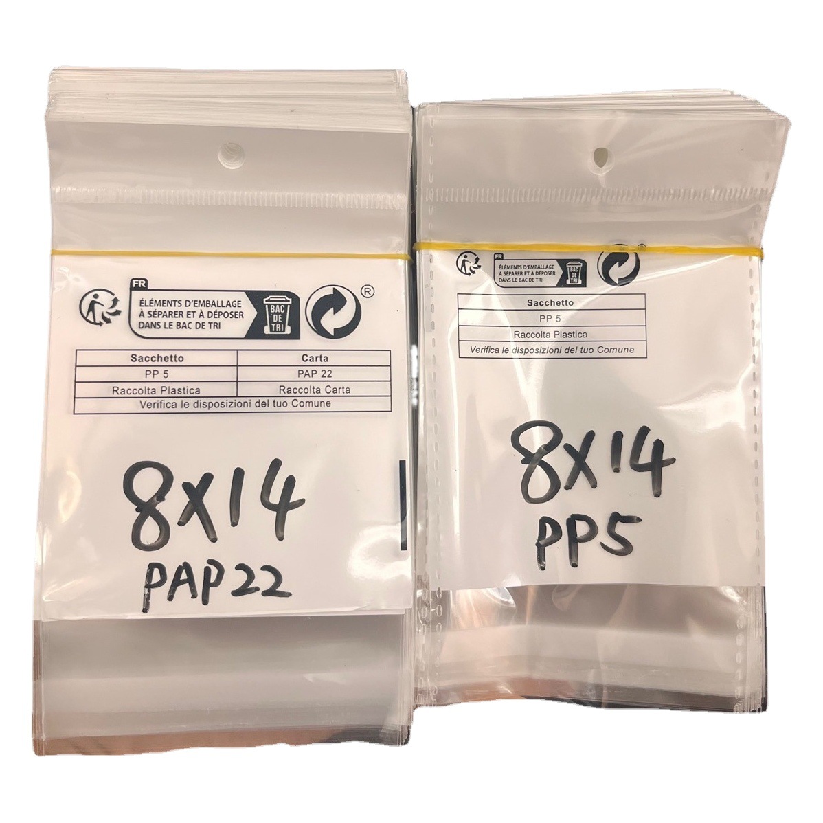 Shein Xi Yin thick plastic opp packaging bag jewelry bag storage environmental protection logo pp5 label TEMU new label