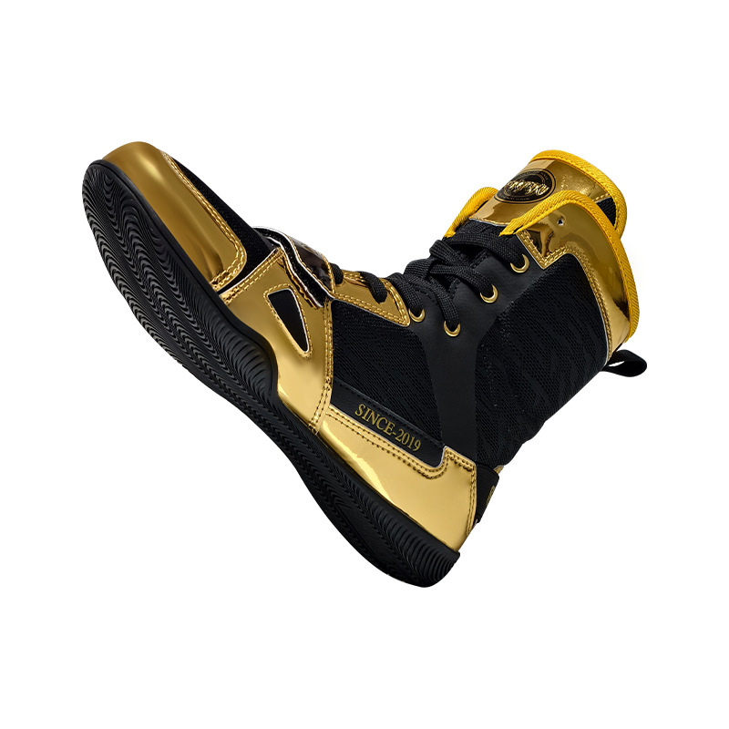 Picture of New Sanda Fighting Boxing Shoes for Men and Women, Same Style Fighting and Wrestling Shoes, High-Top Wrist Boots, Rubber-Soled Fighting Shoes