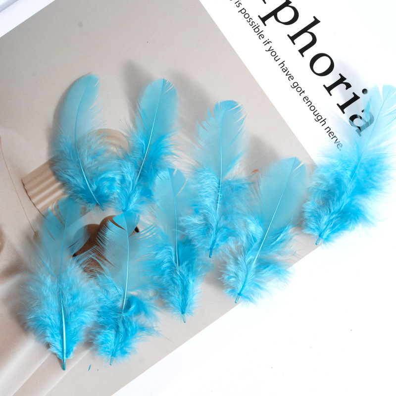 Picture of Colorful Small Feather Turkey Feather DIY Crafts Jewelry Decoration Wave Ball Gift Box DIY Filling Material