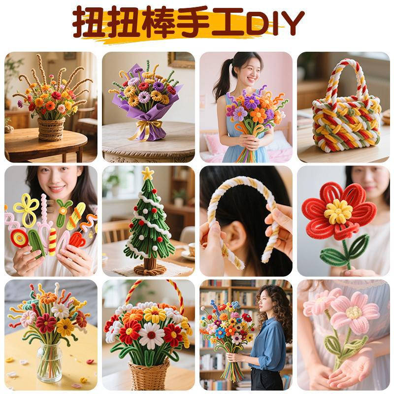 Picture of Thickened Ultra-Dense Twist Rod, Hair Root Strip, Children's DIY DIY Material Pack, Prevents Color Loss and Shedding