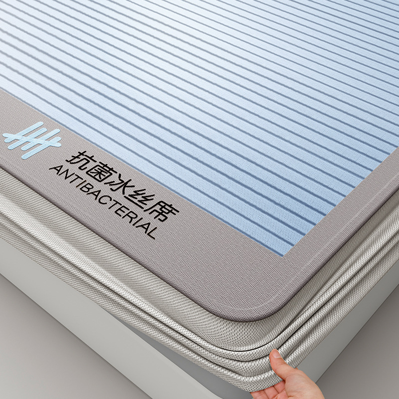 Picture of Class A Maternal and Infant Class Explosions Antibacterial Ice Silk Mat Summer Sleeping Naked Air-conditioned Mat Machine Washable Folding Bed Cover Soft Mat