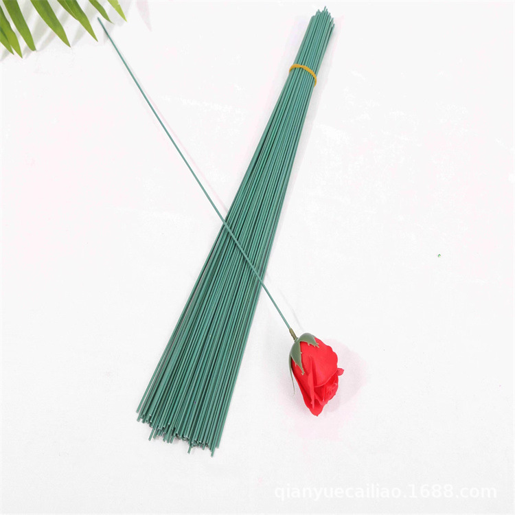 Picture of No. 2 rubber-wrapped iron wire flower rod iron wire floral iron wire rubber-wrapped material simulation flower tape wholesale DI Y production